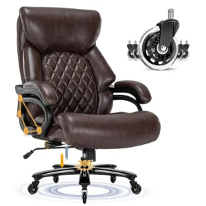 Big and Tall Office Chair for Heavy People, 500LBS High Back Extra Wide Heavy Duty Executive Office Chair, Customized