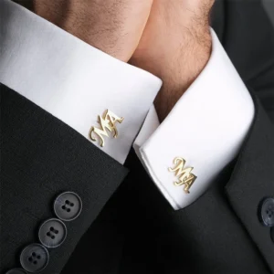 Tangula Custom Cufflinks for Groom Stainless Steel Men's Initials Cufflinks Personalized Wedding Best Man Jewelry Gift