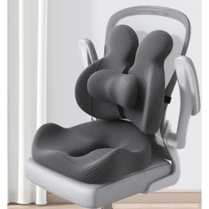 Office Cushion Chair Sitting Waist Support Cushion Seat Backrest Ergonomic Memory Cotton Hemorrhoid Artifact Student Ass Cushion
