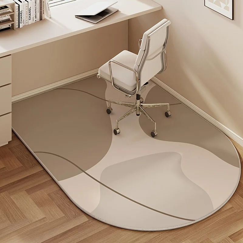 VIKAMA Modern Irregular Office Chair Mat, Morandi Color Desk Chair Mat for Hardwood Floors, Non-Slip Floor Protector Rug - Image 2