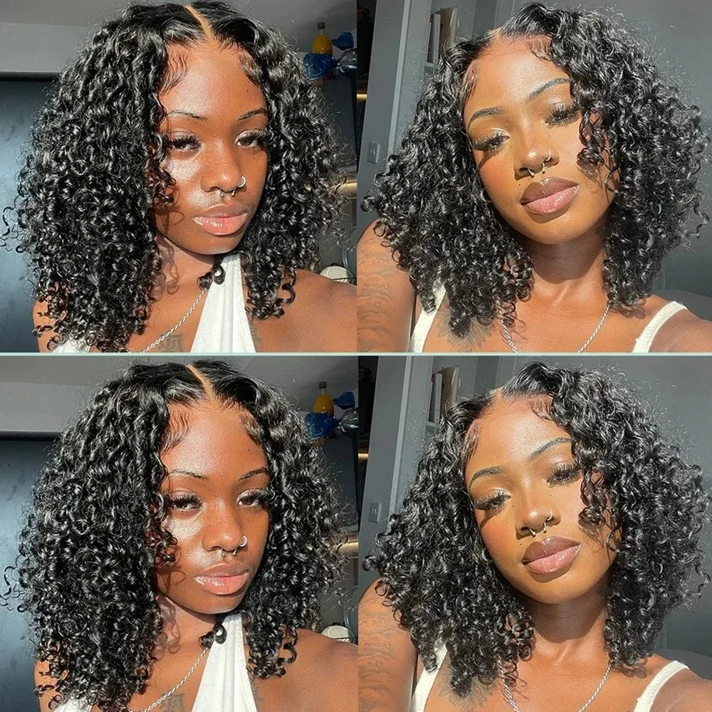 Brazilian Short Bob 100% Human Hair 13x6 Lace Frontal Human Hair Deep Wave 5x5 Lace Front Curly 4x4 Lace Closure Wigs 12 14inch - Image 6