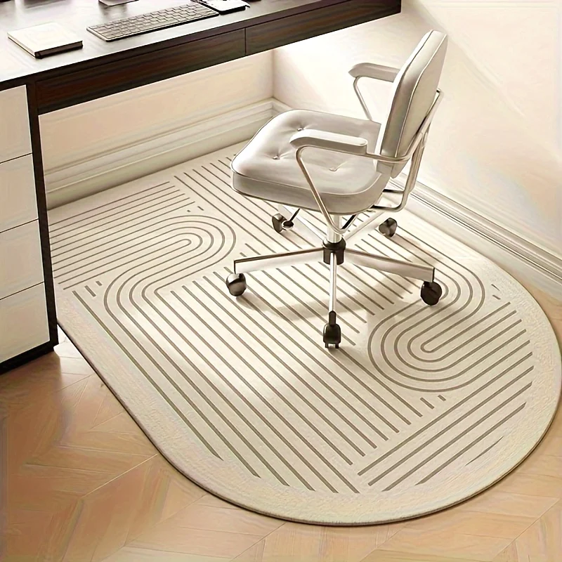 VIKAMA Modern Irregular Office Chair Mat, Morandi Color Desk Chair Mat for Hardwood Floors, Non-Slip Floor Protector Rug - Image 4