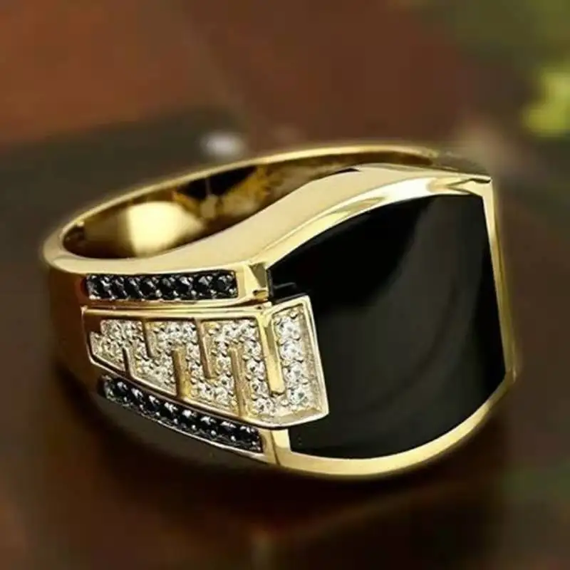 Retro Handmade Turkish Ring For Men Vintage Double Swords Black Zircon Rings Punk 2023 Trendy Islamic Religious Muslim Jewelry - Image 15