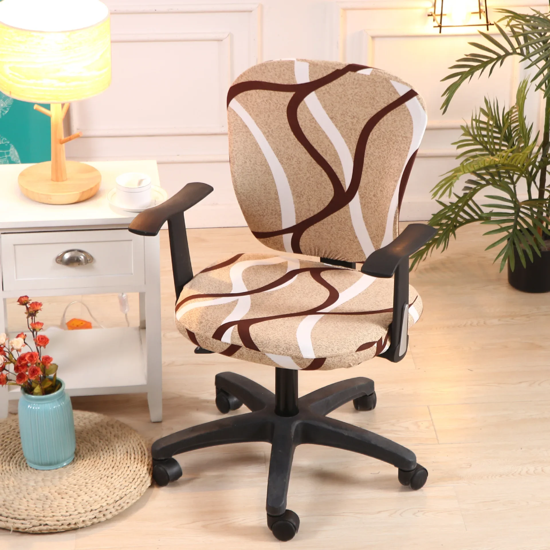 1 Set Office Chair Covers ElasticGaming Chair Covers Lift Removable Computer Armchair Slipcover Rotating funda silla escritorio