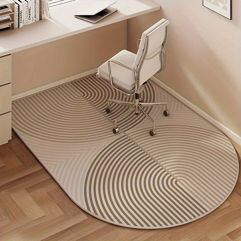 VIKAMA Modern Irregular Office Chair Mat, Morandi Color Desk Chair Mat for Hardwood Floors, Non-Slip Floor Protector Rug - Image 3