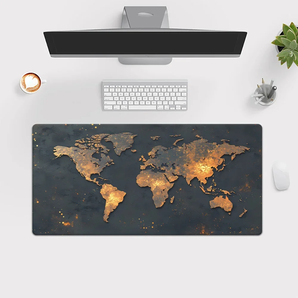World Map Mouse Pad Large Gaming Mouse pad 900x400 rubber desk mat Non-slip PC laptop Gamer desk accessories table pad carpet - Image 4